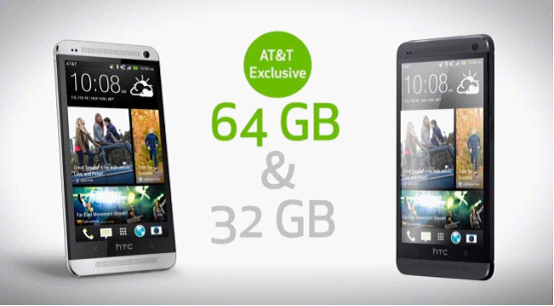 美国运营商AT&T将独家销售64GB版HTC One